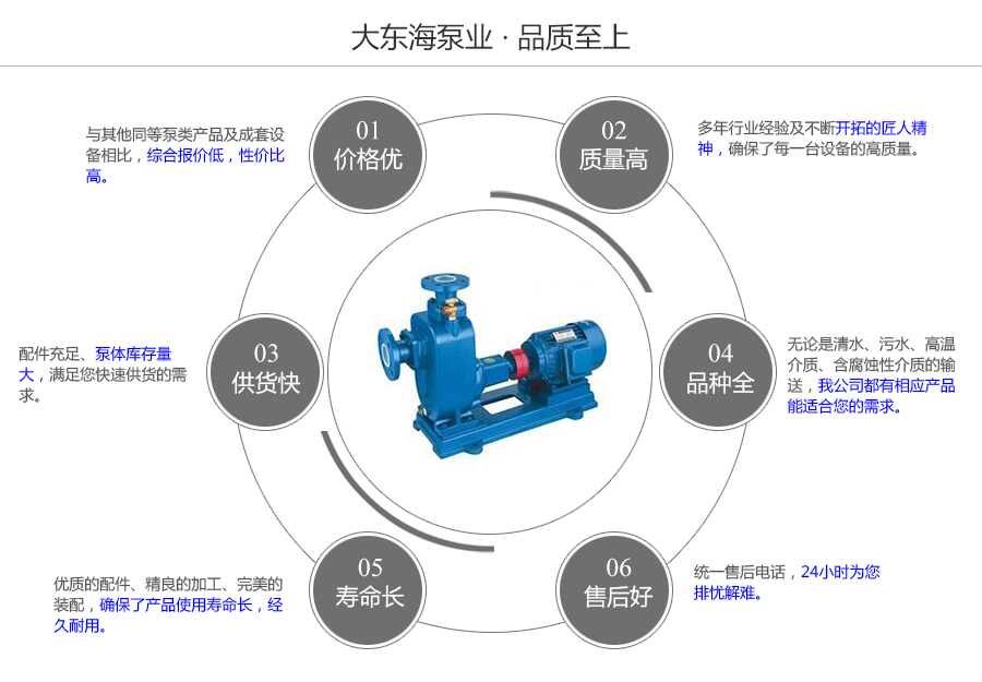 大東海泵業(yè)自吸式無堵塞排污泵質(zhì)量保證圖